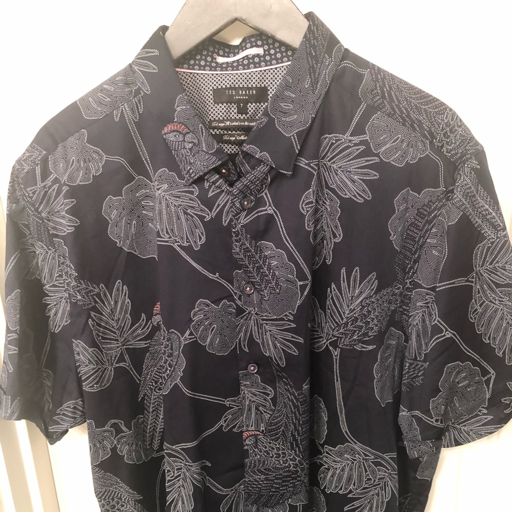 Mens Ted Baker floral button down size 7 3XL